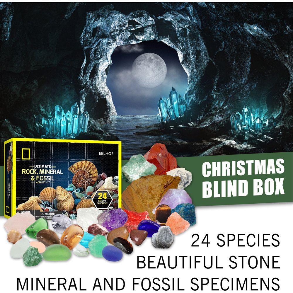 CHOOKEY Bộ Sưu Tập Lịch Của Rock Advent Bằng Đá Khoáng Chất Sáng Tạo