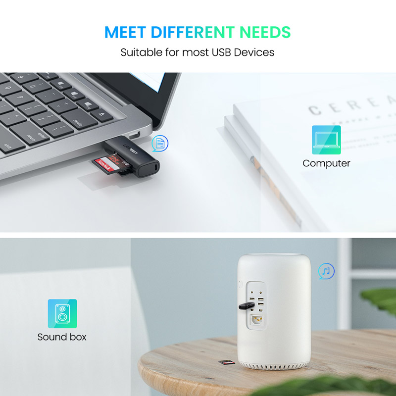 Đầu Đọc Thẻ Nhớ UGREEN Usb 3.0 / 2.0 Sang Sd / Tf Cho Laptop
