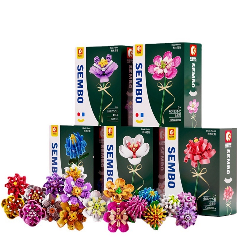Bộ Đồ Chơi Lắp Ráp Lego Hình Hoa Tulip / Hoa Cẩm Chướng / Hoa Hồng Độc Đáo Thú Vị