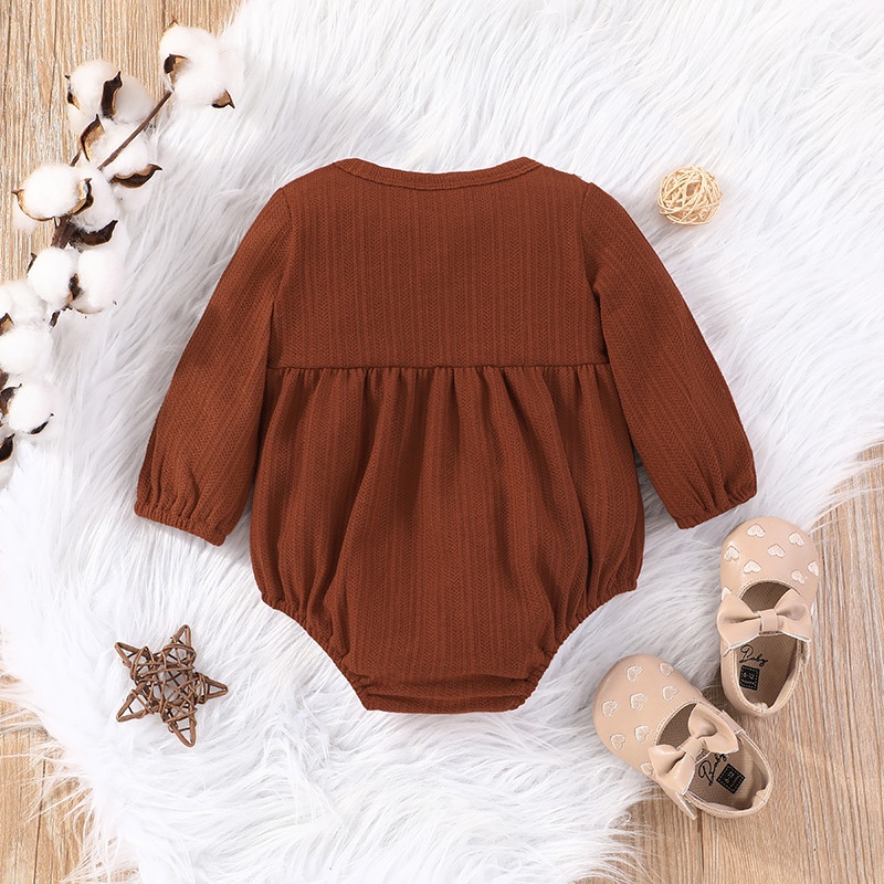 Body bé gái đồ sơ sinh từ 0 đến 24 tháng bodysuit liền thân mùa hè tay dài tay áo cho bé trẻ em