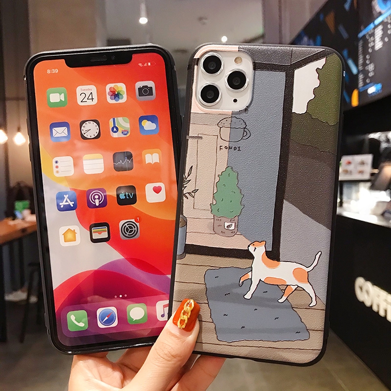 Ốp điện thoại hình mèo cho Samsung A51 A71 A50S A30S A70 A50 A30 A20 A10 M10 A7 2018 Note 10 9 8 S20 Ultra S10 S9 S8+