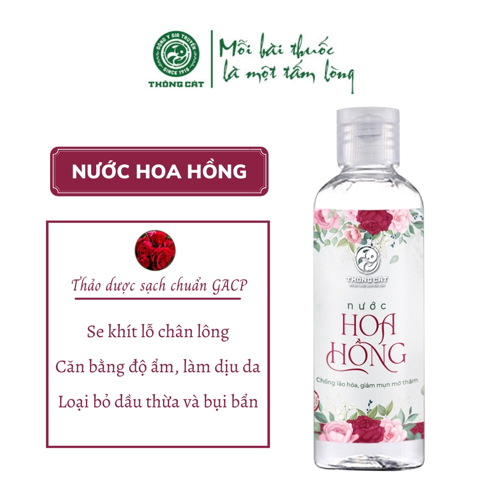 Nước hoa hồng Đông gia truyền Thông Cát- Thành phần thuần khiết, cung cấp độ ẩm cho da