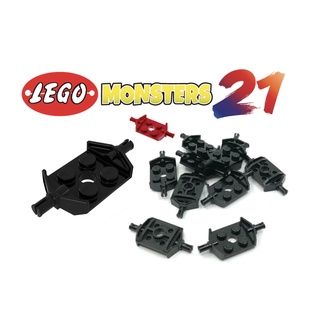   1 cái -Chi Tiết lắp ráp Đan Mạch- Đĩa 2 x 2 được sửa đổi với giá đỡ bánh xe rộng và lỗ- ID 6157 