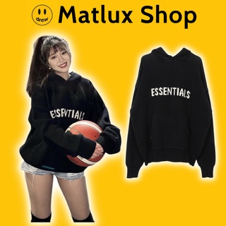 Áo hoodie len FEAR OF GOD FOG ESSENTIALS Knit Black bản cao cấp, Áo khoác len dệt kim form rộng ESSENTIALS oversize