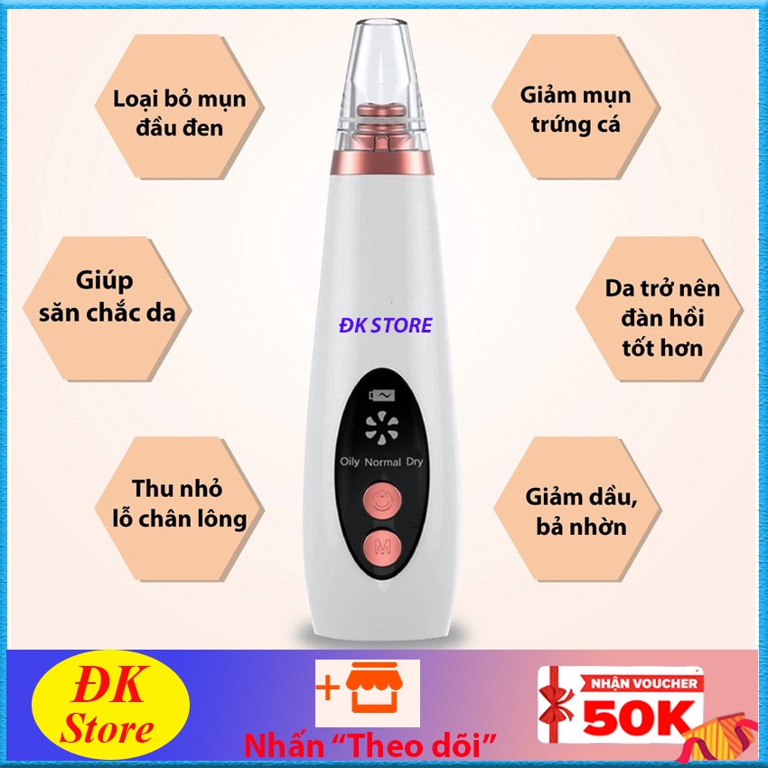 Máy hút mụn cầm tay dụng cụ làm sạch lỗ chân lông giúp hút mụn cám mụn đầu đen cao cấp mẫu mới 2022
