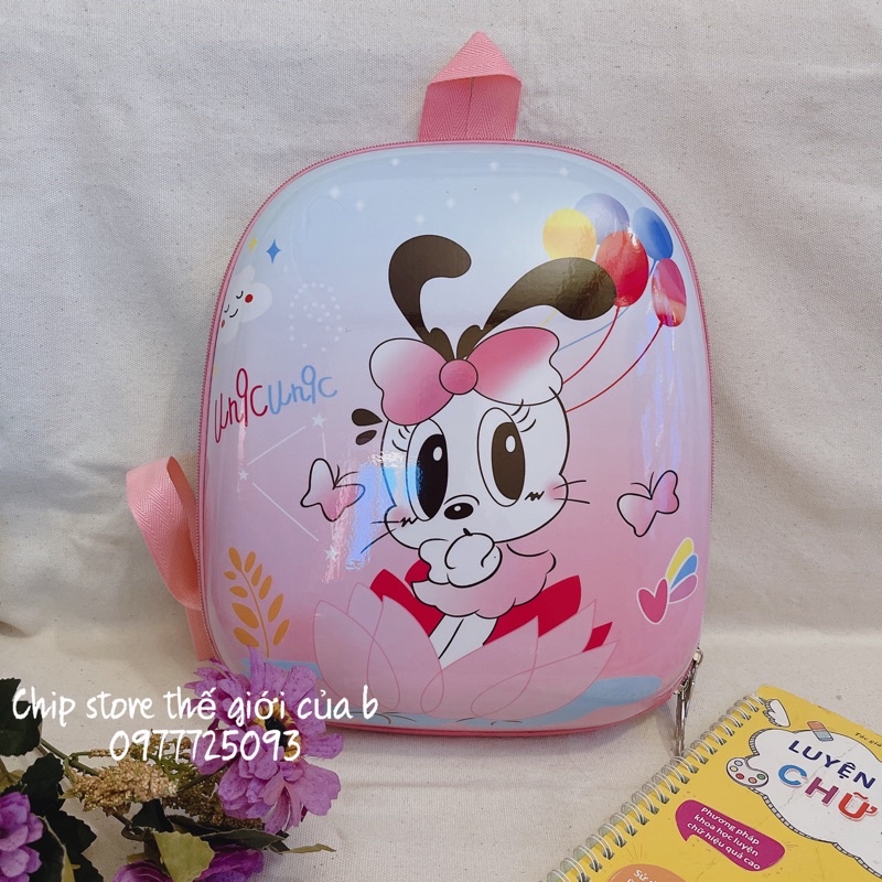 Balo trứng đẹp cho bé gái , balo ba lô đi học siêu nhẹ chống gù cho bé nhiều hình kute