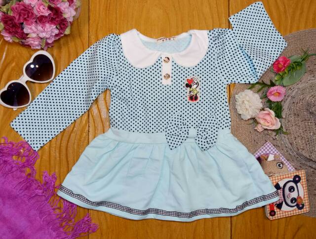 Đầm In Hình Chuột Minnie Cho Bé Sơ Sinh Um 159 8m-2y