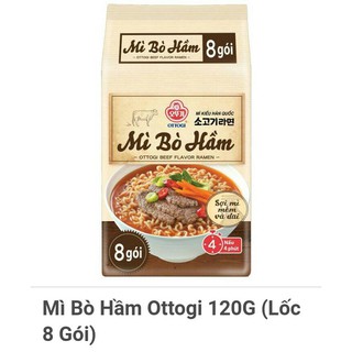 OTTOGI -  Mì bò hầm hàn quốc ottogi 120g lốc 8 gói