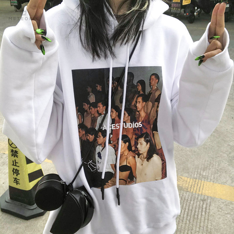 Áo Hoodie Nữ Dáng Rộng Thời Trang Phong Cách Hàn Quốc