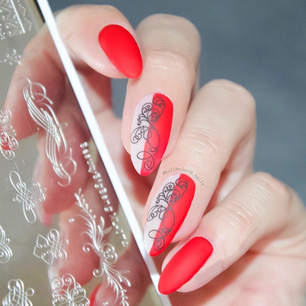 Tấm In Họa Tiết Hình Học Chuyên Dụng Trang Trí Móng Tay XL-074 YR