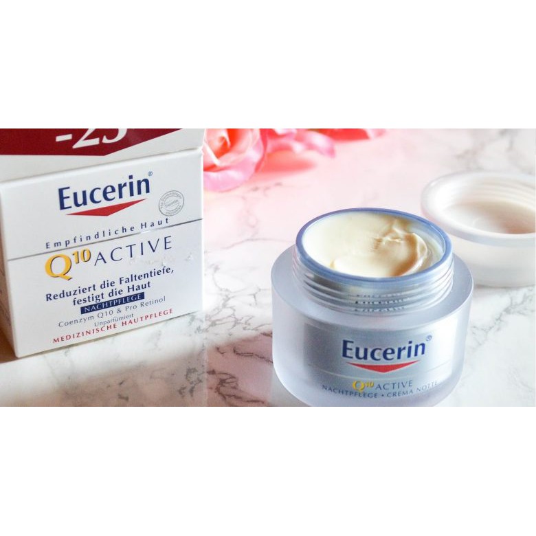 EUCERIN Q10 ACTIVE NIGHT CARE 50ML - Kem dưỡng ban đêm ngăn ngừa nếp nhăn