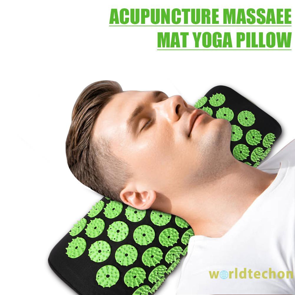 READY STOCK 2pcs Acupuncture Acupoint Massage Pillow Yoga Pad Relieve Stress Cushion