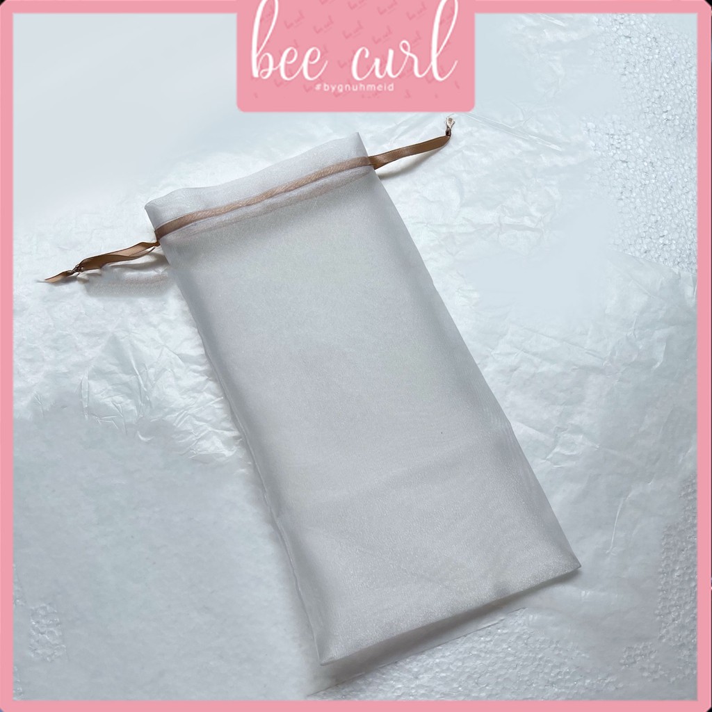 Túi vải voan dây rút đựng quà, mỹ phẩm, đồ handmade Bee Curl cỡ lớn PHIÊN BẢN MỚI