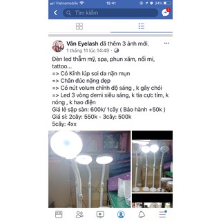 Đèn led thẫm mỹ nối mi phun xăm nail tattoo giãi phẫu spa