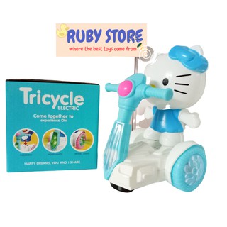 DORAEMON CHẠY XE SCOOTER TỰ CHẠY, CÓ ĐÈN LED 3D, NHẠC TIẾNG ANH (Dùng pin)