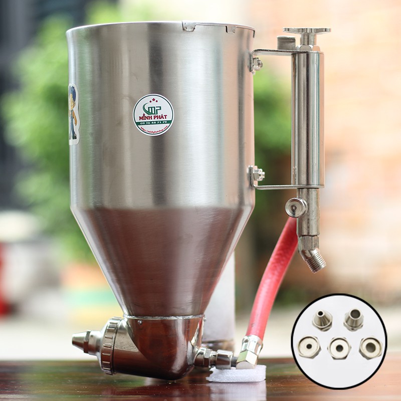 ☘️ Phễu phun gai sần, phun giả đá,súng phun sơn phủ tạo cát