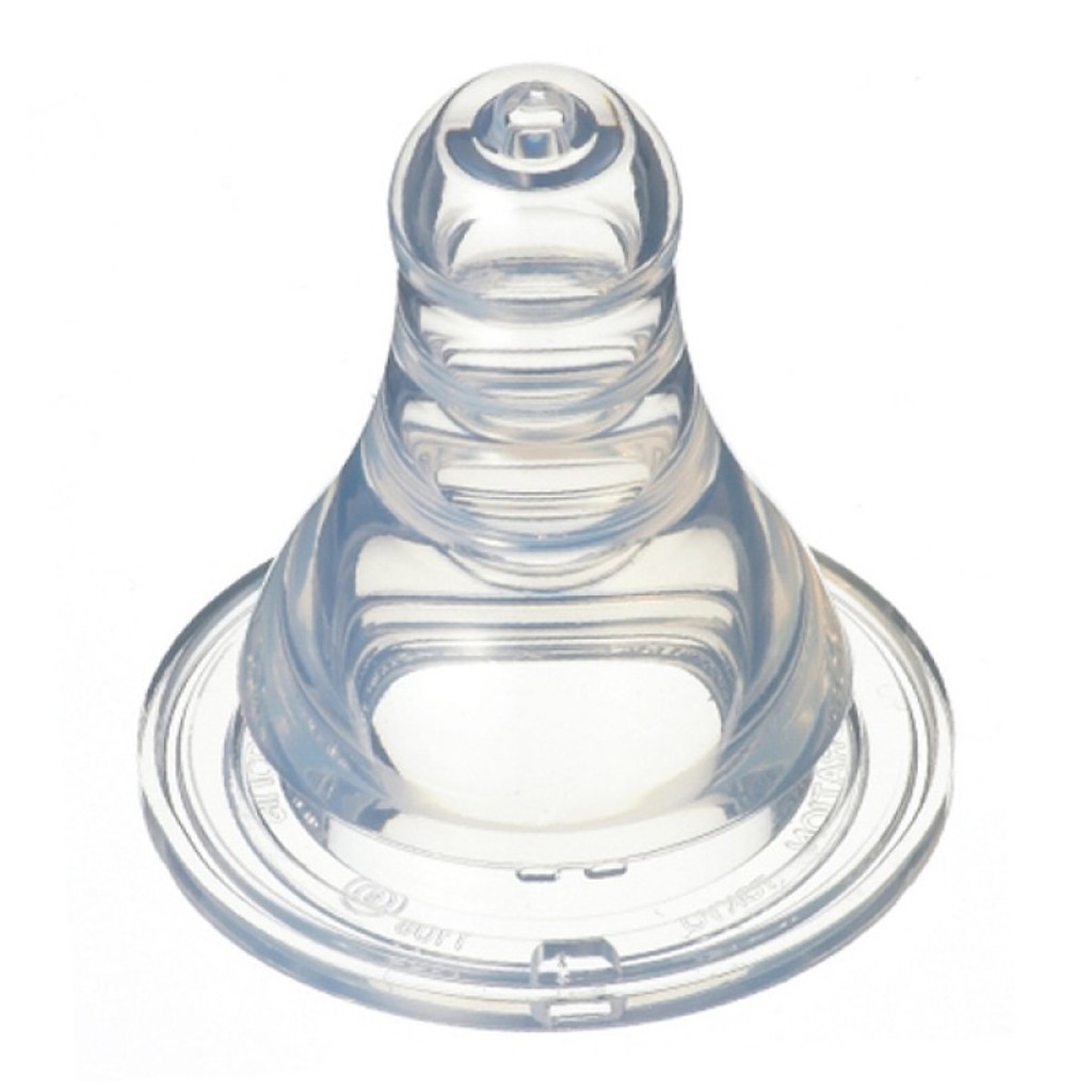 2 Núm Ty Silicone Siêu Mềm Cổ Hẹp Pigeon