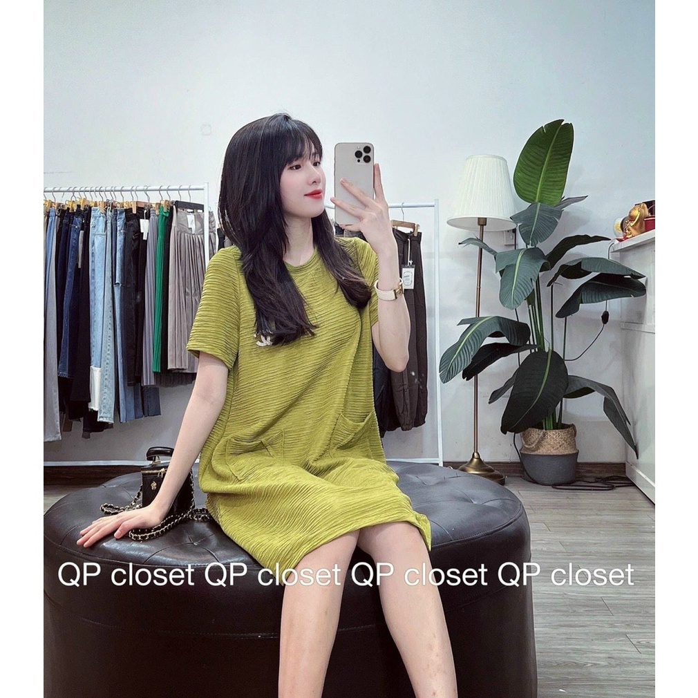 Váy xuông sóng, Đầm xuông dáng dài có túi kèm tang -SHOP THƠM PHẠM