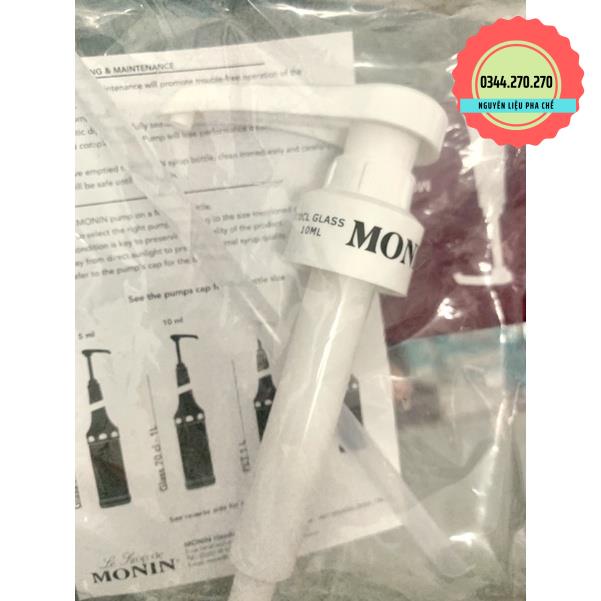 Vòi bơm gắn chai siro Monin, mỗi lần 10ml - Hàng chính hãng