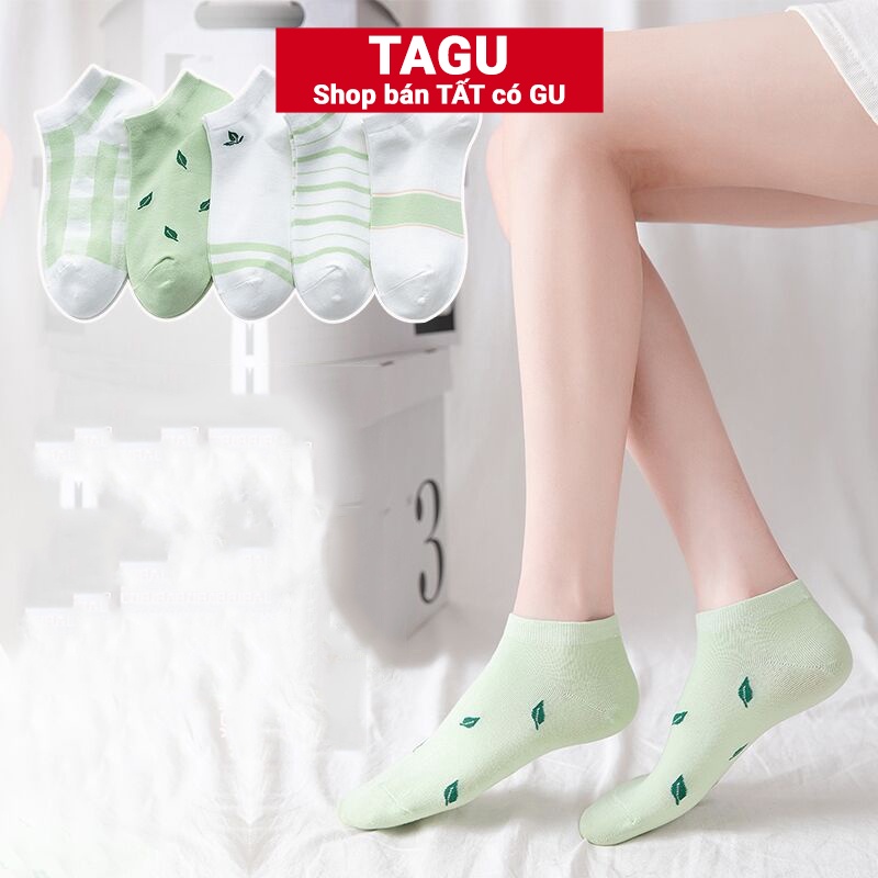 Tất vớ nữ nam cổ ngắn trắng giấy lười dễ thương hàn quốc đẹp TAGU chân thấp nhún đủ màu trơn đen, đỏ, vàng, xám, xanh