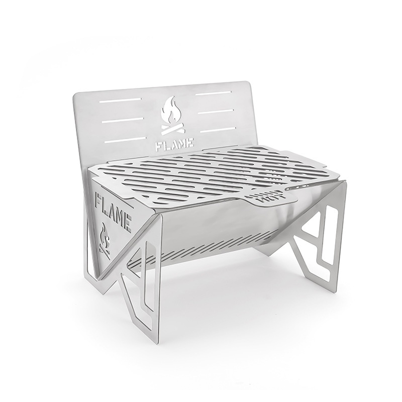 Lò Nướng Siêu Nhẹ Đa Năng Bằng Thép Không Gỉ Có Thể Tháo Rời Tiện Dụng Khi Đi Cắm Trại