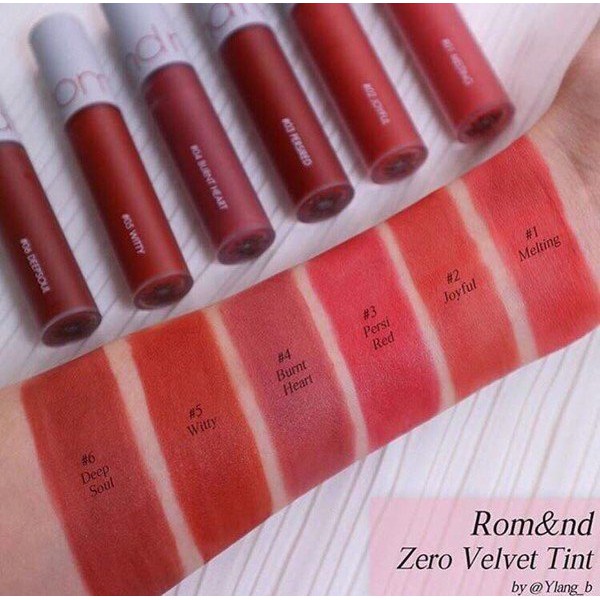 Son Kem Lì Romand Zero Velvet Tint