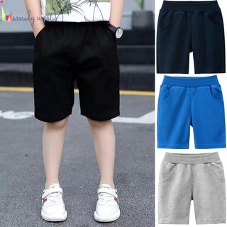 Quần Short Cotton Màu Trơn Thoải Mái Thời Trang Mùa Hè Cho Bé Trai 1-9 Tuổi