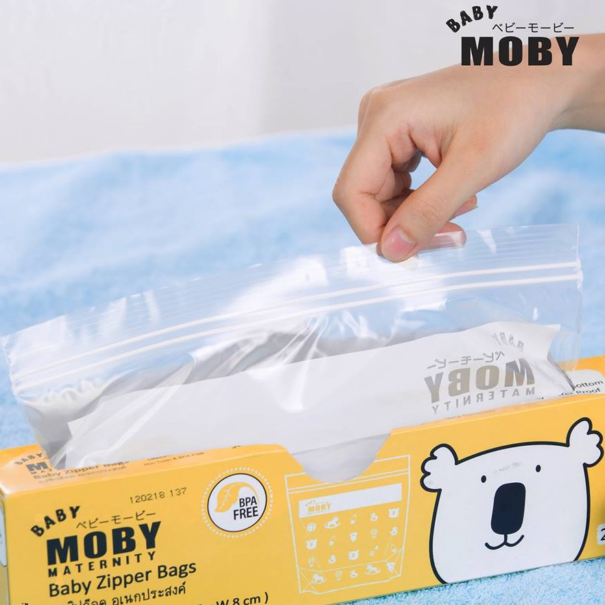 [COMBO SIÊU TIẾT KIỆM] 2 Bịch miếng thấm sữa Moby thoáng khí + 1 Hộp túi zip đa năng Moby