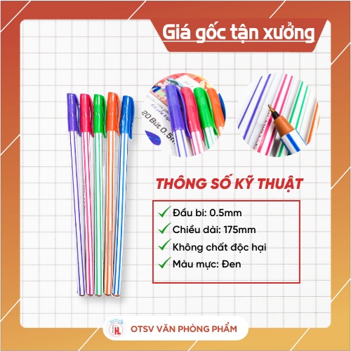 Bút nến dài PENKO, bút bi học sinh đầu bi 0.5mm siêu bền màu đen - bút rẻ nhất thị trường công nghệ sản xuất ĐỨC