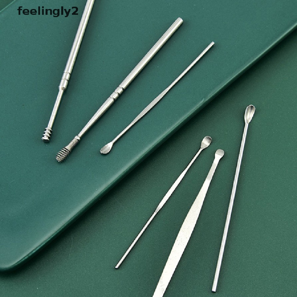 Set 6 Dụng Cụ Lấy Ráy Tai Bằng Inox Chuyên Dụng