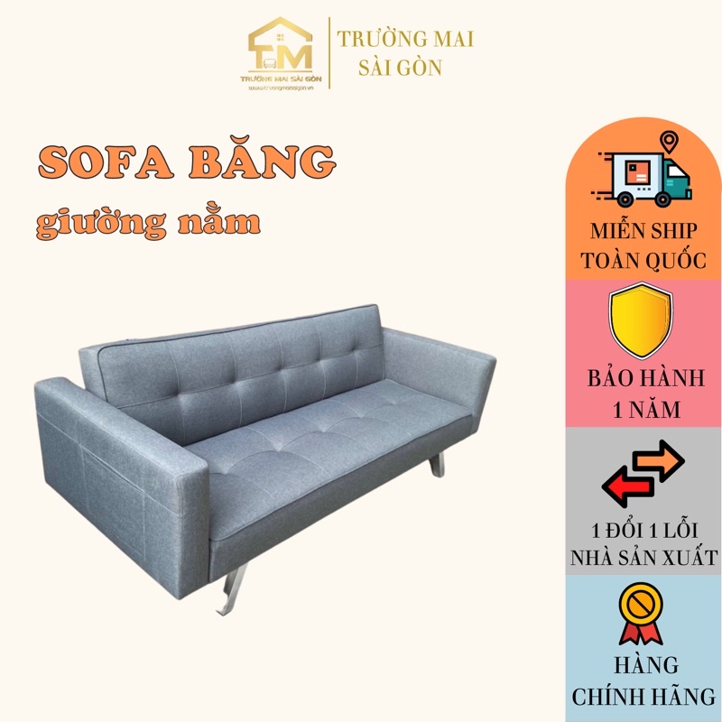 sofa bed giường nằm có tay chính hãng SERITA cao cấp ghế 1m9x96 model hiện đại nhất hiện nay Trường Mai Sài Gòn