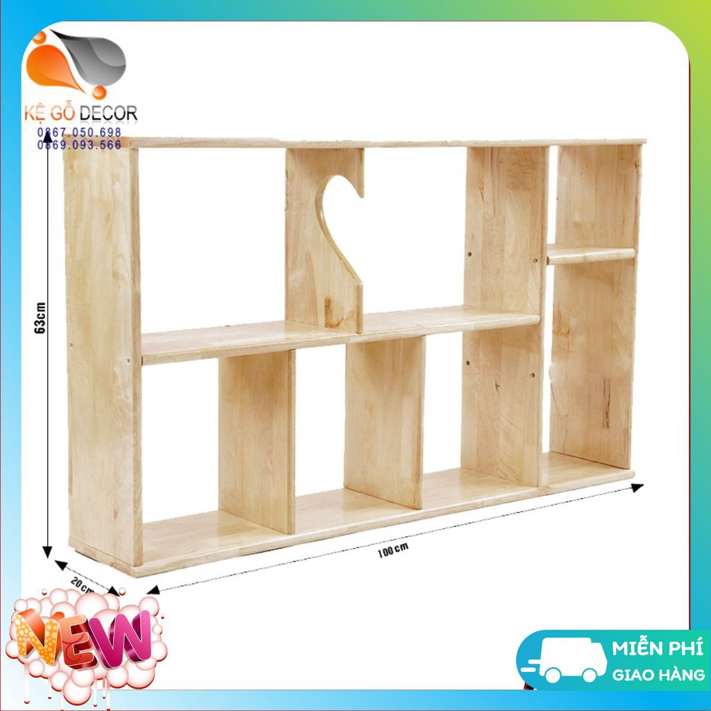 Kệ Sách Gỗ Treo Tường Rộng 1m Hàng Xuất Khẩu Chất Lượng Cao