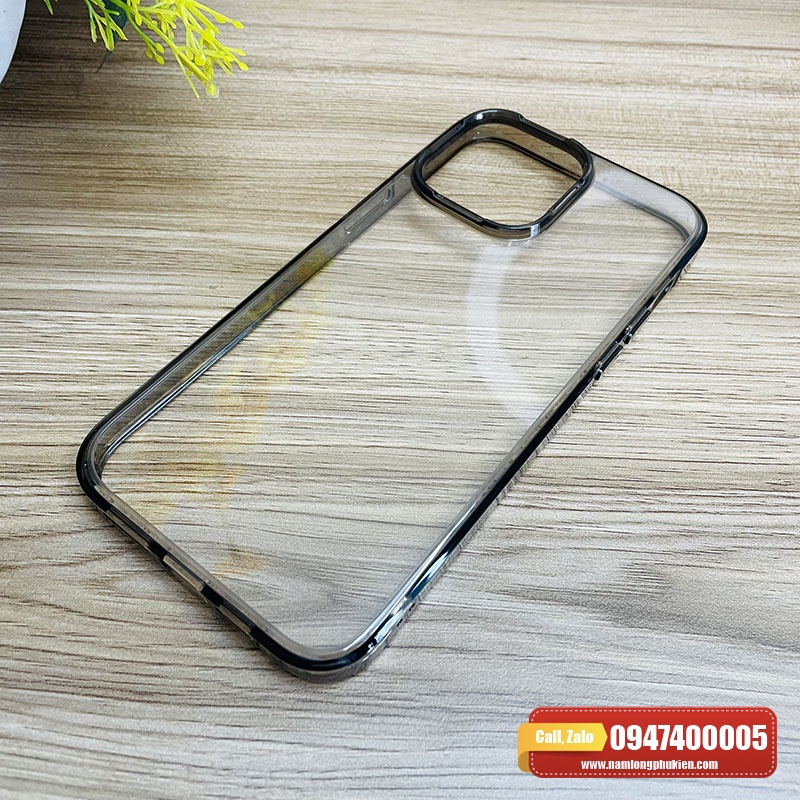 Ốp lưng iPhone 14 Pro Max Likgus trong viền màu đen