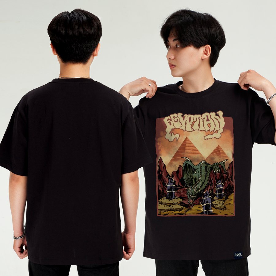 Áo thun khủng long gặp ma phong cách ai cập nam nữ phông unisex bigsize tay lỡ cực chất localbrand MVR BB4318