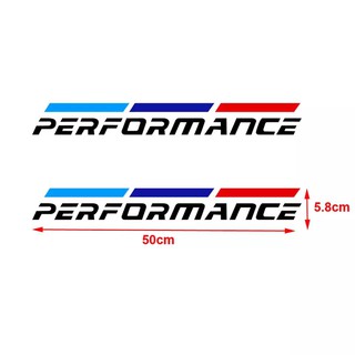 Tem dán cửa xe ô tô Performance 02  (trắng) bộ 2 tem