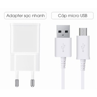 Bộ Sạc Nhanh Samsung Note 4 /Note 5 /S6 /S7/S7 Edge Zin (Cổng Micro)