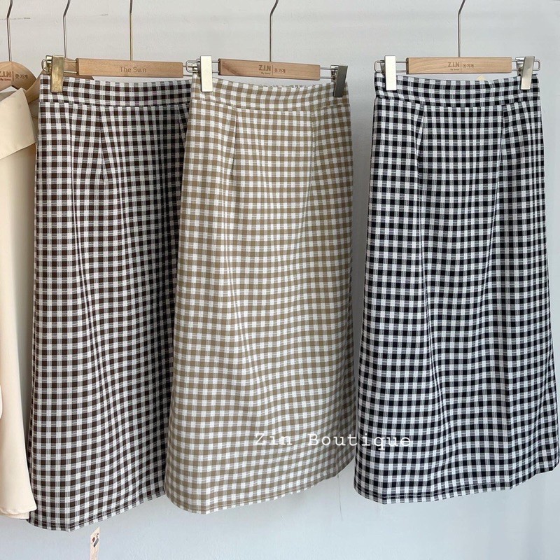 [Mã SKAMCLU7 giảm 10% tối đa 50K đơn 0Đ] Chân váy kẻ