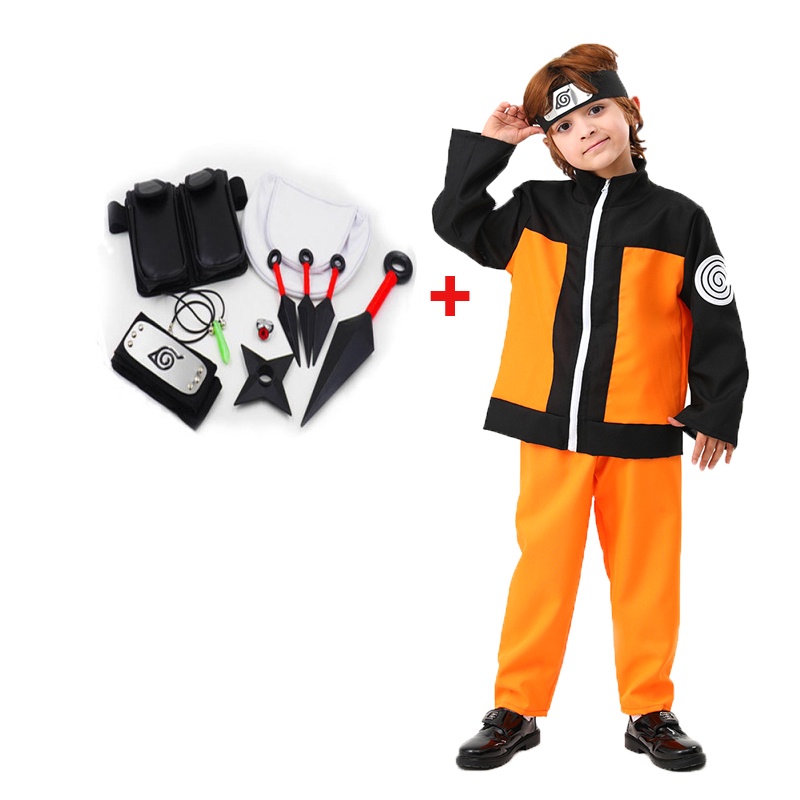 Bộ Đồ Hóa Trang Nhân Vật Uzumaki Naruto Dành Cho Trẻ Em Và Người Lớn