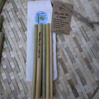 SET 5 ống hút tre
