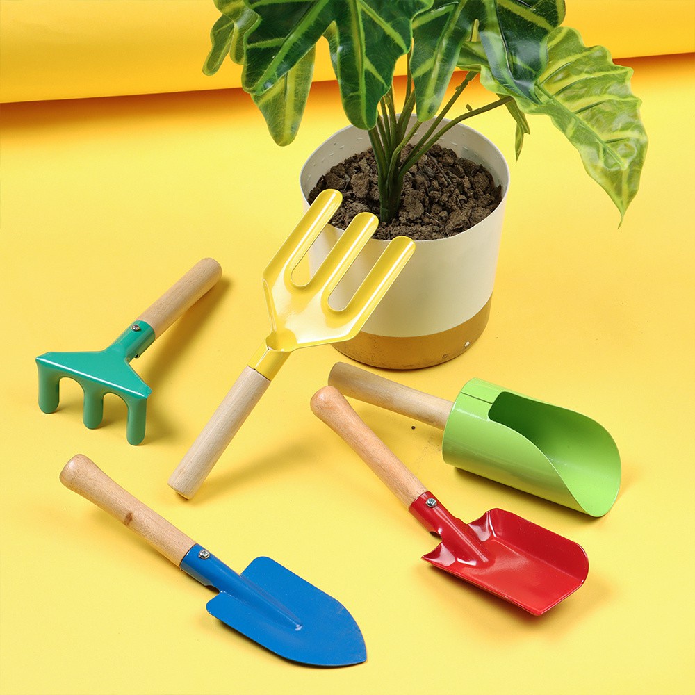 BEAUTY Useful Garden Tools Wooden Handle Trowel Bonsai Tools Set Convenient Mini Flowers Potted Plant Kids Shovel Rake Planted Kits