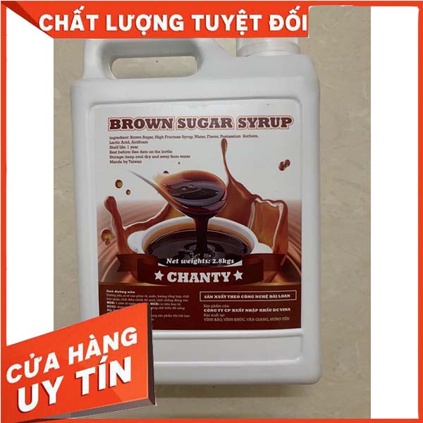Siro Đường Đen Chanty Can 2.8KG Sản Xuất Nội Địa Công Nghệ Đài Loan Nhập Khẩu - Bao Giá Tốt Nhất