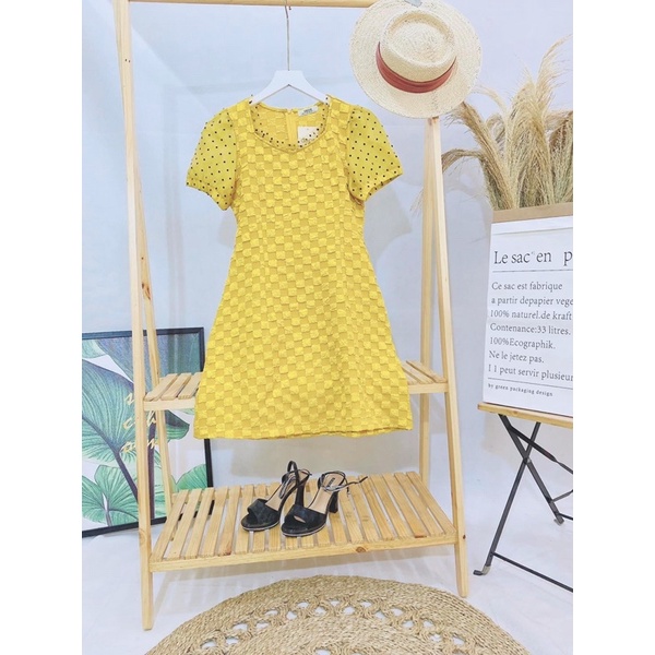 Đầm Liền Ngắn Tay Kẻ Caro - Váy Liền Tay Ngắn Cao Cấp - Chất Liệu Thun Lạnh - Nhiều màu | BigBuy360 - bigbuy360.vn