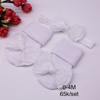 Set Vớ Cho Bé Sơ Sinh Đầy Tháng Co Dãn Tốt