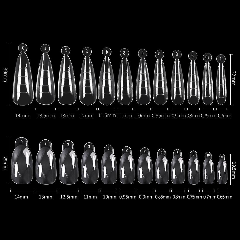 Bộ Khuôn Đắp Móng Gel UV 12 Kích Cỡ DIY