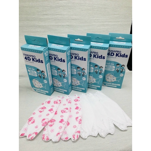 khẩu trang y tế trẻ em 4D Famapro hộp 10 cái