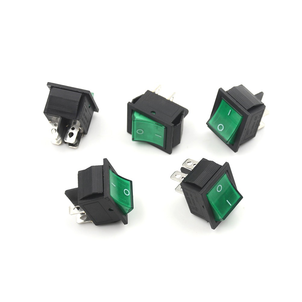 Set 5 Công Tắc Đèn 4 Chấu ON / OFF 2 Vị Trí 16A / 250V KCD4-201