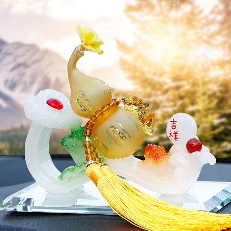 [MUA 1 TẶNG 1] Tặng ngay 1 dây tiền hoa mai loại dài khi mua tượng hồ lô như ý pha lê hàng loại 1 | BigBuy360 - bigbuy360.vn