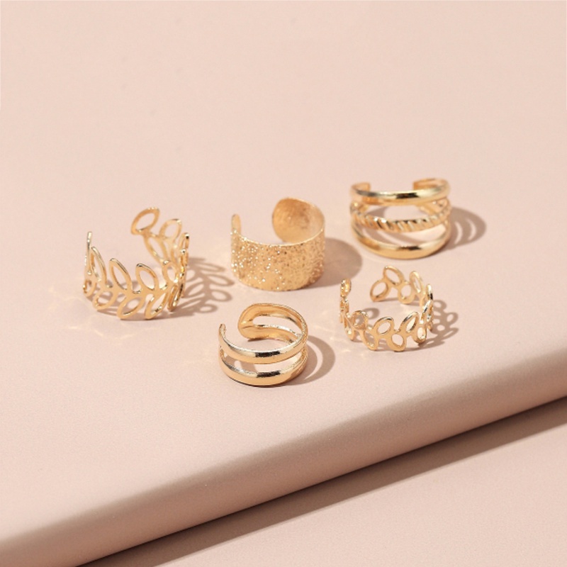 5 Khuyên tai kiểu lá rỗng phong cách Bohemia đơn giản cho nữ