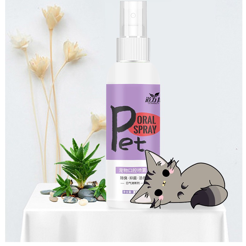 Doremiu- Xịt vệ sinh khử mùi hôi răng miệng cho chó mèo ORAL SPRAY PET 120ml