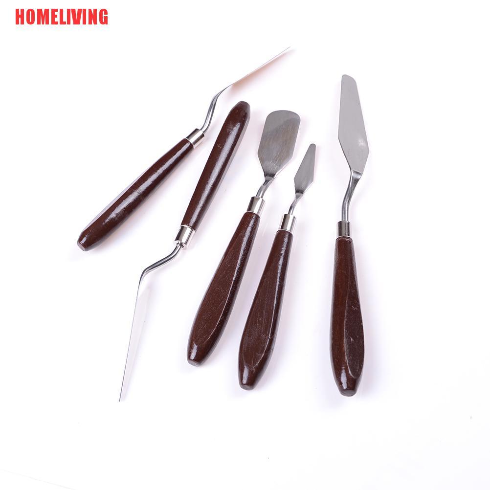 Bộ 5 Dao Trộn Màu Bằng Thép Không Gỉ Tiện Dụng